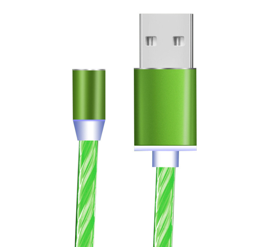 Green cable and USB plug